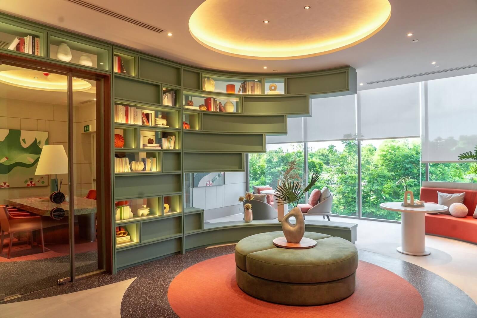 Library and reading lounge at VEHHA, Hua Hin